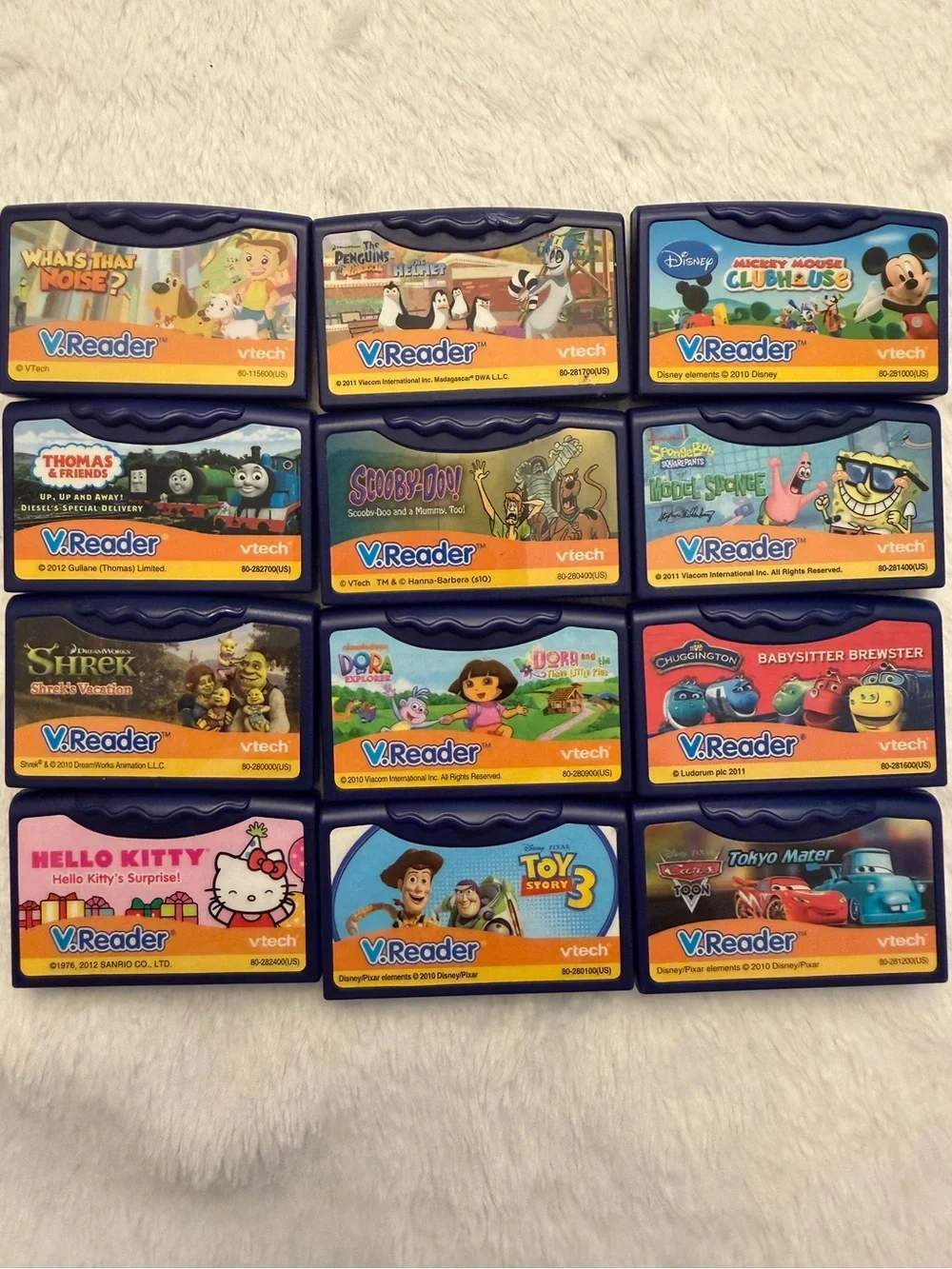 Vtech V Reader bundle- 12 reading games, backpack case, manual